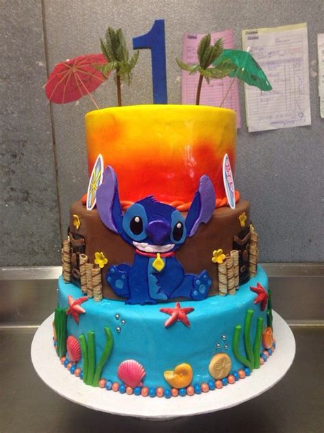 LILO and stitch 1st birthday cake | Yelp | Disney birthday cakes ...