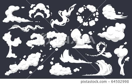 Cartoon smoke clouds. Comic smoke flows, dust,... - Stock Illustration [64502998] - PIXTA