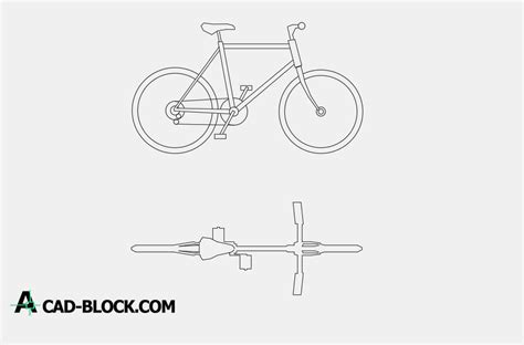 CAD 2D Bike DWG - Free CAD Blocks