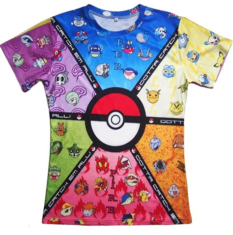 Funny Pokemon 3d t shirt Pokeball Deathstar T Shirt summer style casual ...