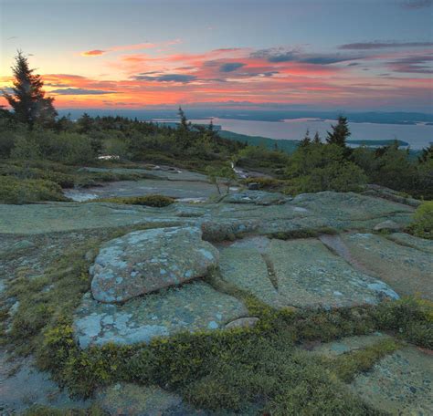 Cadillac Mountain Sunset Photograph by Stephen Vecchiotti