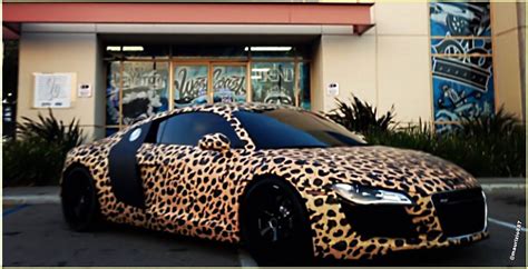 Justin Bieber Audi R8 leopard-print , 2013 - Justin Bieber Photo (34877700) - Fanpop