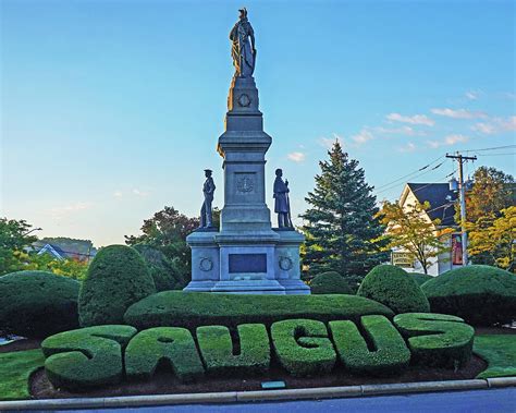 Downtown Saugus Rotary and Memorial State Fall Foliage Photograph by ...