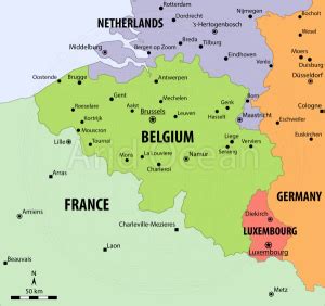 Belgium, political map