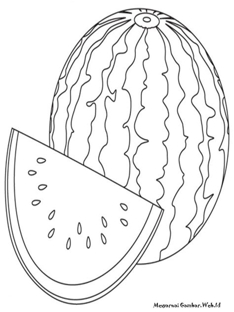 84+ Gambar Kolase Buah Semangka HD Terbaru | Fruit coloring pages, Coloring pages to print ...