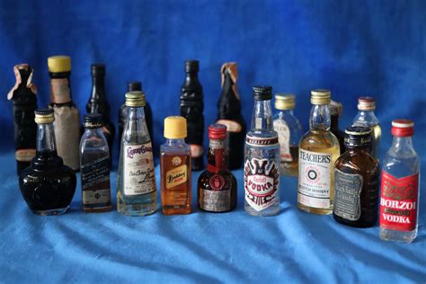 Lot - 13 MINIATURE ALCOHOL BOTTLES & 5 INCA PISCO MINIATURE BOTTLES