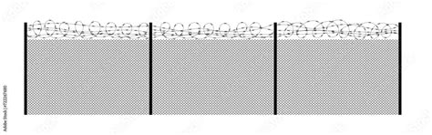 Prison Wired Metal Fence with Barbed Wire. Fences and borders concept ...