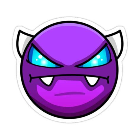 "Geometry dash Easy demon" Sticker for Sale by CoryBaxter | Geometry ...