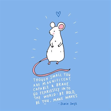 Brave little mouse illustration and words by Stacie Swift - available as a print at www ...