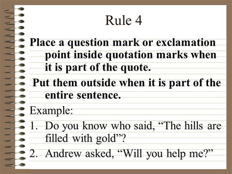 Quotation Marks Sentences Examples