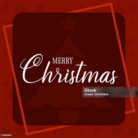 Elegant Merry Christmas Card Stock Illustration - Download Image Now ...