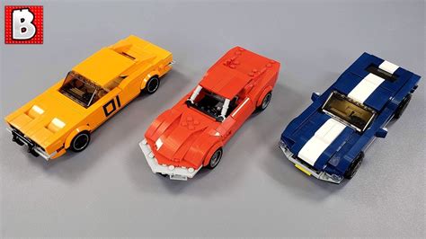 LEGO Mustang Charger and Corvette Custom Cars