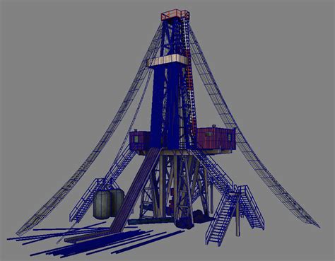 Land Drill Rig 3D Model – Realtime - 3D Models World