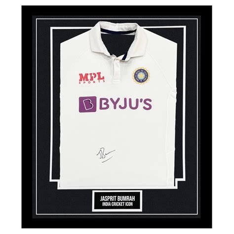 Signed Jasprit Bumrah Framed Shirt - India Cricket Icon Autograph