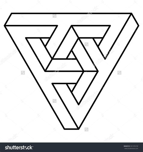 Illusion Triangle Vector, Impossible Triangle Logo Design ... Geometric ...