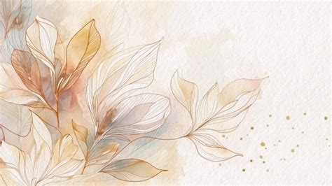 Premium Photo | A watercolor painting of leaves and flowers