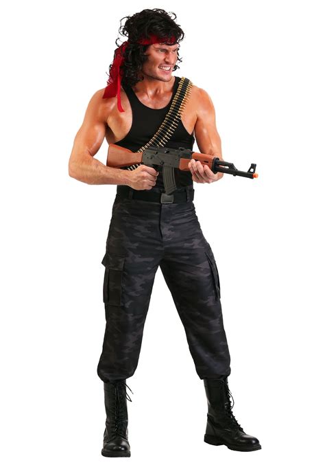 Rambo Men's John Rambo Costume | canoeracing.org.uk