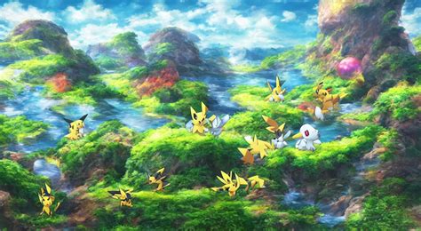 majestic pokemon landscape, high definition, high | Stable Diffusion