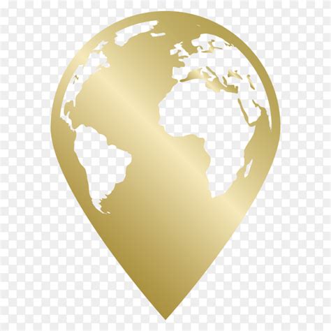 Golden World map formed location icon vector PNG - Similar PNG