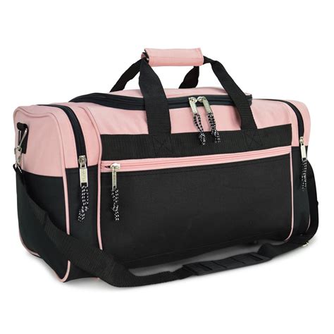 DALIX 21" Blank Sports Duffle Bag Gym Bag Travel Duffel with Adjustable Strap in Pink - Walmart.com