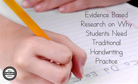 Evidence Based Research on Why Students Need Traditional Handwriting Practice - Your Therapy Source