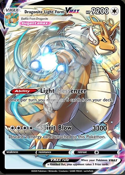 Dragonite Light Form VMAX Custom Card - Etsy UK