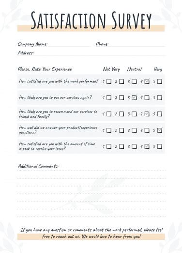 Customer Feedback Survey Template