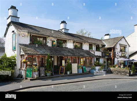 Traditional restaurant in the village centre, Bowness, Lake Windermere, Lake District National ...