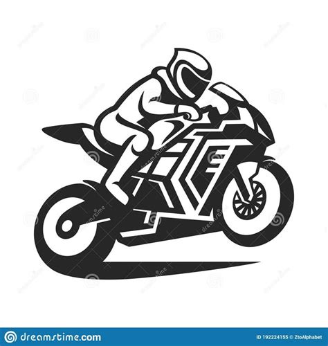 Biker race Logo clip art stock vector. Illustration of gear - 192224155 | Biker logo design ...