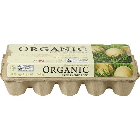 Organic Egg Farmers Organic Free Range Eggs 10pk 590g | Woolworths