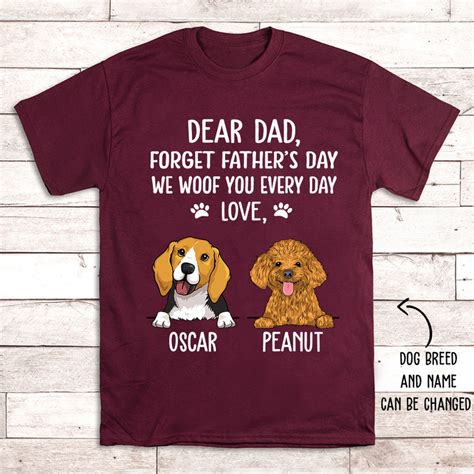 Doggy Dad Fathers Day Shirts, Dog Dad Fathers Day Gifts - I Woof You ...