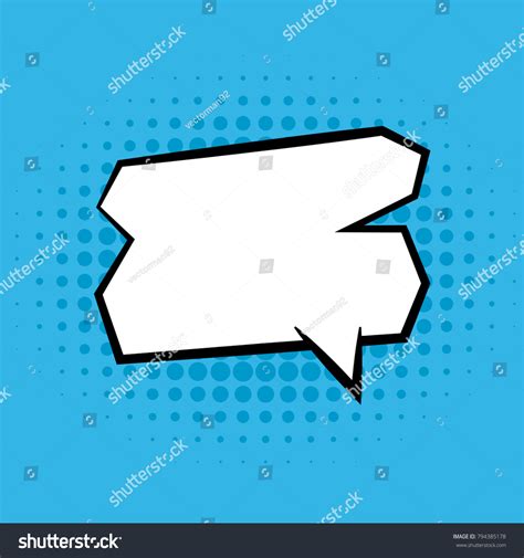 Blank Template Comic Speech Bubble Vector Stock Vector (Royalty Free ...