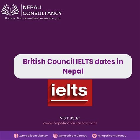 British Council IELTS dates in Nepal - Nepali Consultancy