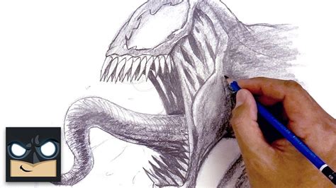 Step By Step How To Draw Venom at Drawing Tutorials