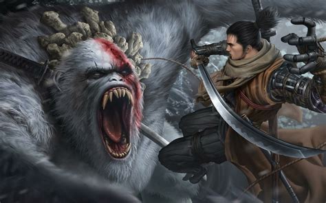 Guardian Ape Wallpaper 4K, Sekiro: Shadows Die Twice, Wolf