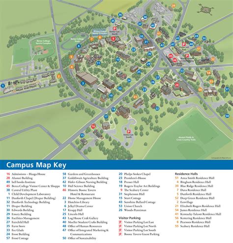 Berea College Campus Map – Map Vector