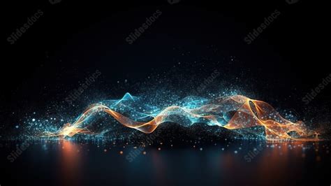 An Abstract Digital Wave Forming Black Powerpoint Background For Free Download - Slidesdocs