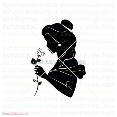 Belle Silhouette Beauty And The Beast 047 svg dxf eps pdf png