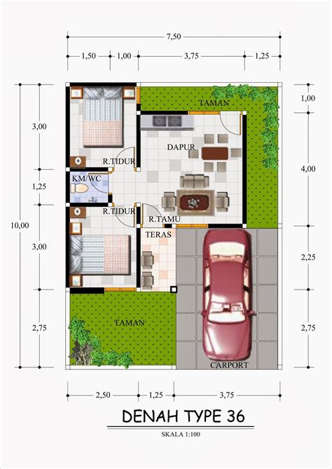 17+ Top Inspirasi Gambar Denah Rumah Minimalis