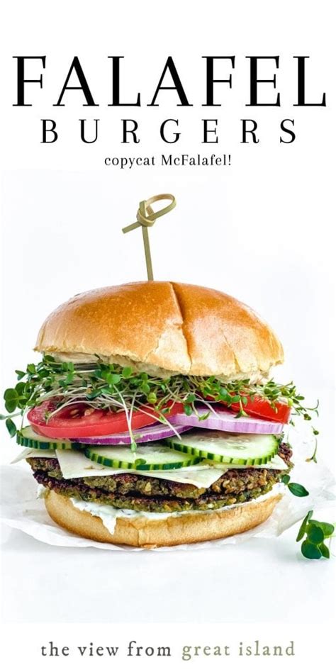 Falafel Burger Recipe (copycat McFalafel) • The View from Great Island