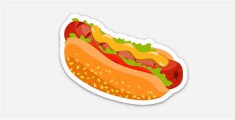 Hot Dog stickers | Etsy