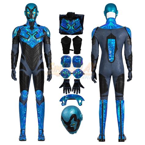 Blue Beetle Jaime Reyes Leather Cosplay Costume Top Level