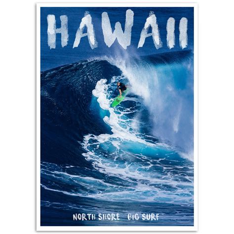 Hawaii - North Shore Big Surf | Photographic surf Poster | Just Posters