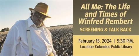 Winfred Rembert Documentary Screening & Talk Back : What's Coming Up : Programs & Events : The ...