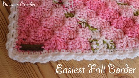 Easiest Crochet Border Ever! Simple Frills - YouTube