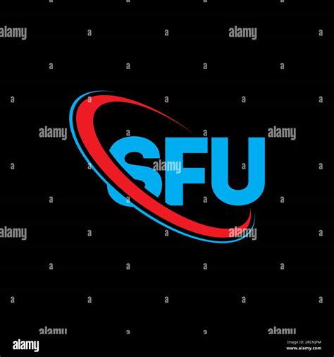 SFU logo. SFU letter. SFU letter logo design. Initials SFU logo linked with circle and uppercase ...