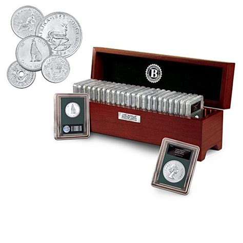 World Silver Coin Collection With Deluxe Wooden Display Case | Wooden display box, Silver coins ...