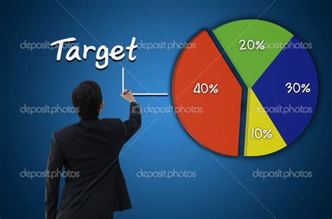 Businessman with target achievement of business concept — Stock Photo ...