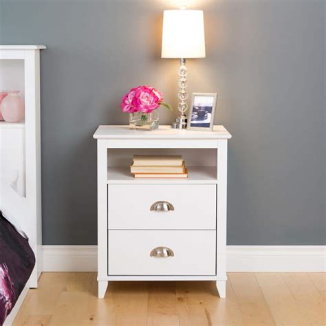 Prepac Yaletown 2-Drawer White Nightstand-WDNH-1202-1 - The Home Depot