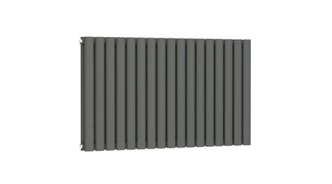 Oval Double Anthracite 600mm x 1000mm Radiator